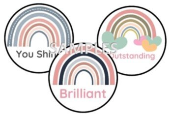 Digital Stickers- Happy Rainbows, image 4