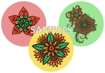 Digital Stickers- Colorful Mandalas, image 2
