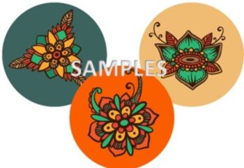 Digital Stickers- Colorful Mandalas, image 3