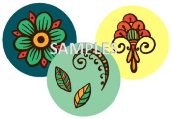 Digital Stickers- Colorful Mandalas, image 4