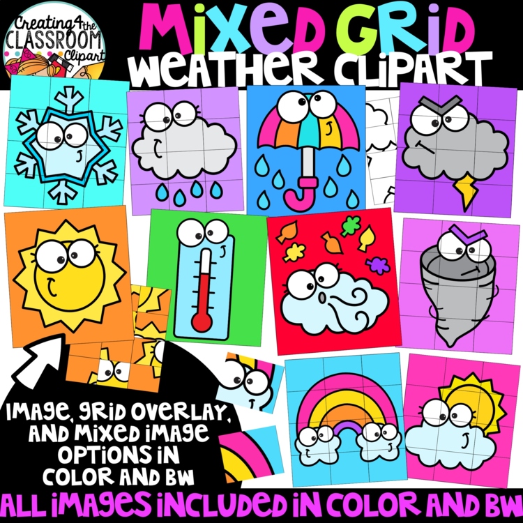 Weather Puzzle Clipart: Mystery Picture Clipart