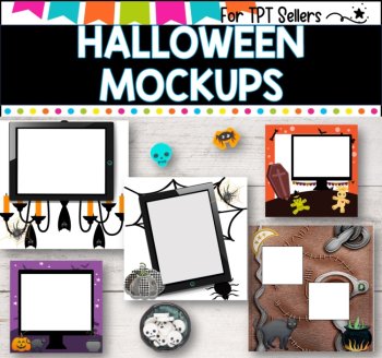 Halloween Laptop and iPad Mockups for Digital Resources l for TPT sellers, image 2