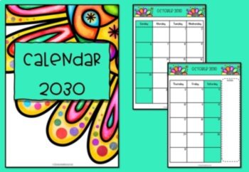 2030 Calendar Editable-January to December, image 2
