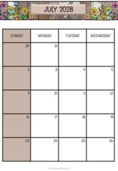 2028 Calendar Editable-January to December, image 3