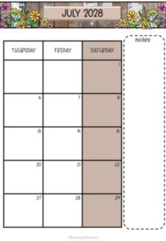 2028 Calendar Editable-January to December, image 4