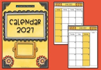 2027 Calendar Editable-January to December, image 2