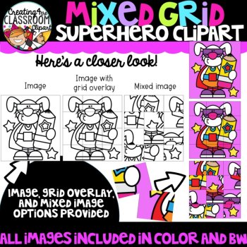 Super hero Puzzle Clipart: Mystery Picture Clipart, image 2