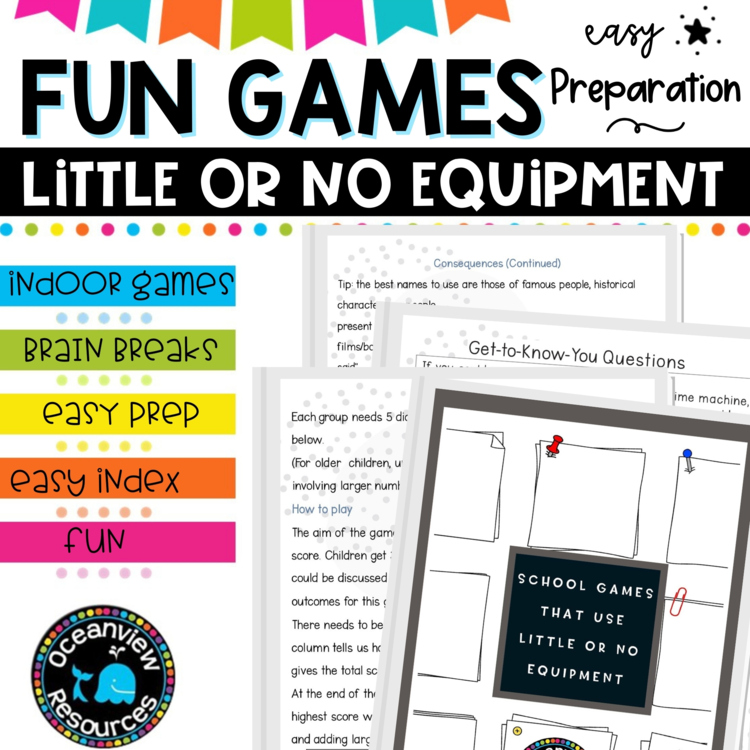 Bell  ringers-transition breaks- easy prep substitute teacher games-low prep