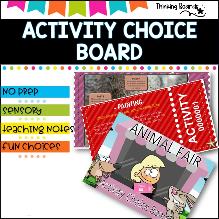 Choice board - ideal for Distance Learning