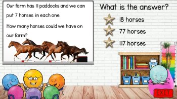 Farm Math Problems for Middle Primary students-Powerpoint game and worksheets, image 3