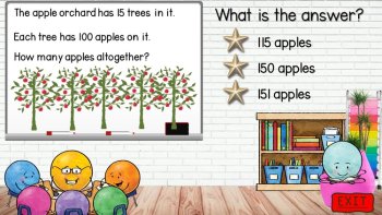 Farm Math Problems for Middle Primary students-Powerpoint game and worksheets, image 4