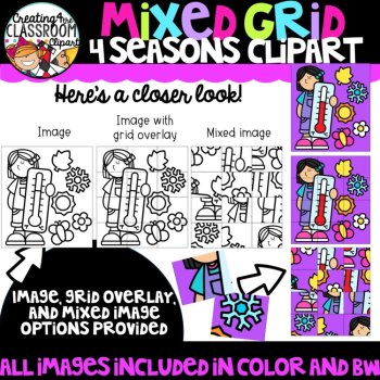 Seasons Puzzle Clipart: Mystery Picture Clipart, image 2
