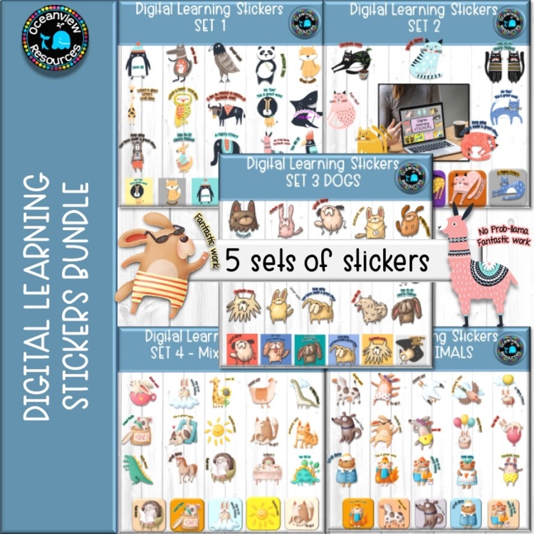 Distance Learning Stickers- Bundle of 5 Packs