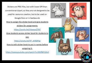 Digital Stickers Set 3 DOGS  Ideal for Distance Learning, image 2
