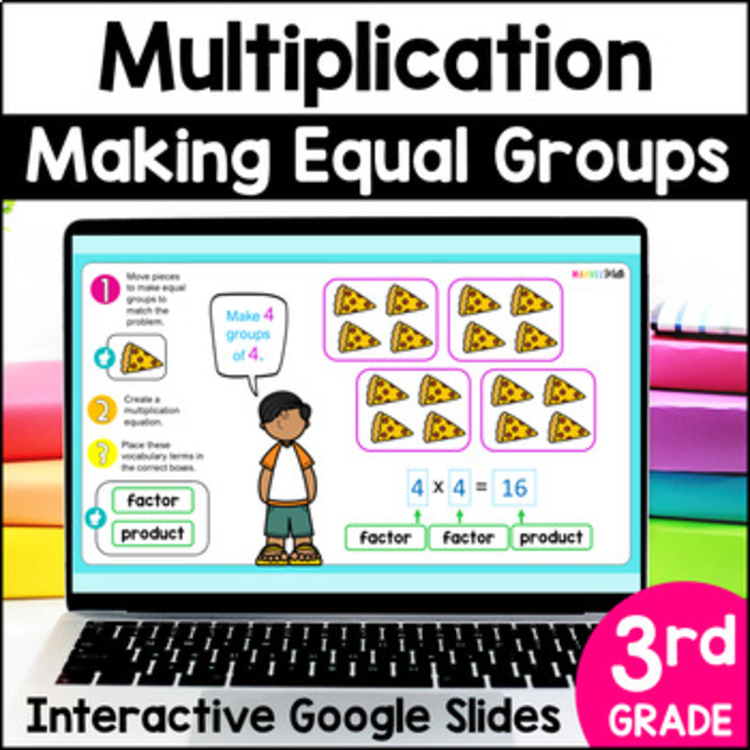 Multiplication Activities -Making Equal Groups - Interactive Google Slides