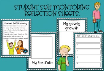 Student Self Monitoring:  Progress Tracker, Goal Setting, and Reflection tool, image 3