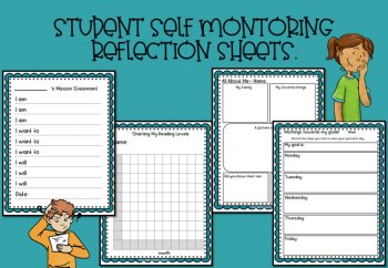 Student Self Monitoring:  Progress Tracker, Goal Setting, and Reflection tool, image 4