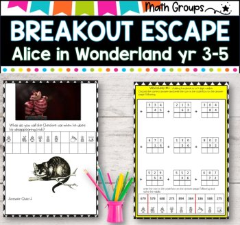 Breakout game I Escape from Wonderland  Math Facts I grades 3-5, image 3