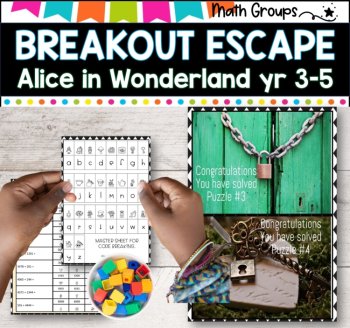 Breakout game I Escape from Wonderland  Math Facts I grades 3-5, image 4