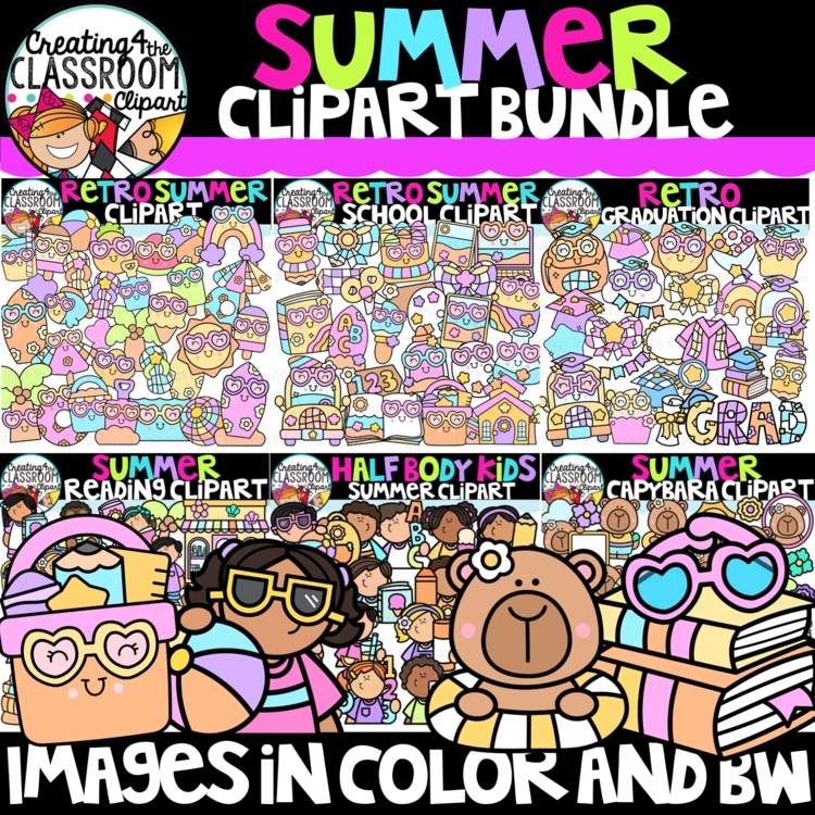 Summer Clipart Bundle | Summer Clipart for Teachers & Resource Creators