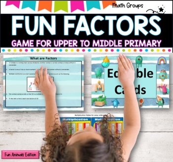 Factors Multiples Prime and Composite Numbers Game - Crazy Characters, image 2