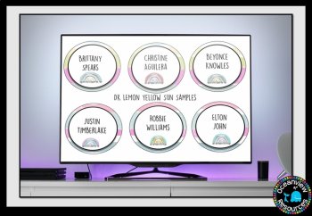 Editable Nametags Circular- RAINBOW  Boho Rainbow design, image 2