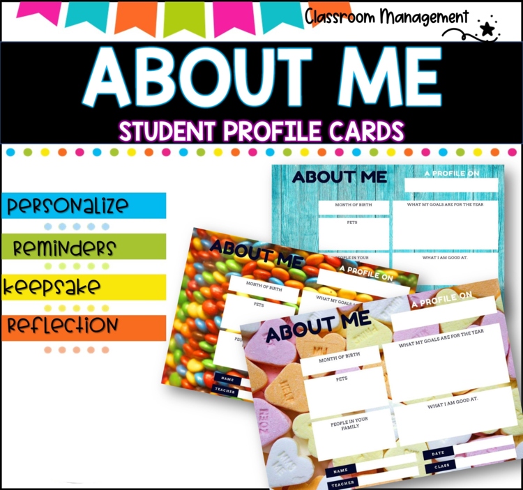 All About ME Profile cards / Get to know you - Team building