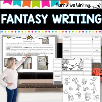 Narrative Writing Unit | Writing Activities | Fantasy Stories l 3D lapbook, image 2