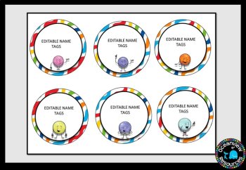 Classroom Signs and Name tags (Editable) CHEVRON, image 4