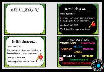 Classroom Signs and Name tags (Editable) GREEN, image 3