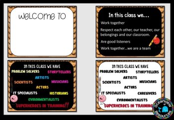 Classroom Signs and Name tags (Editable) GOLD, image 3