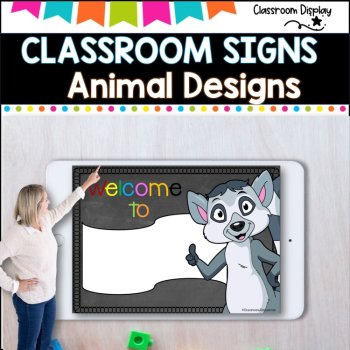 Editable Animal Sign  I Door Display I Classroom Decor, image 3