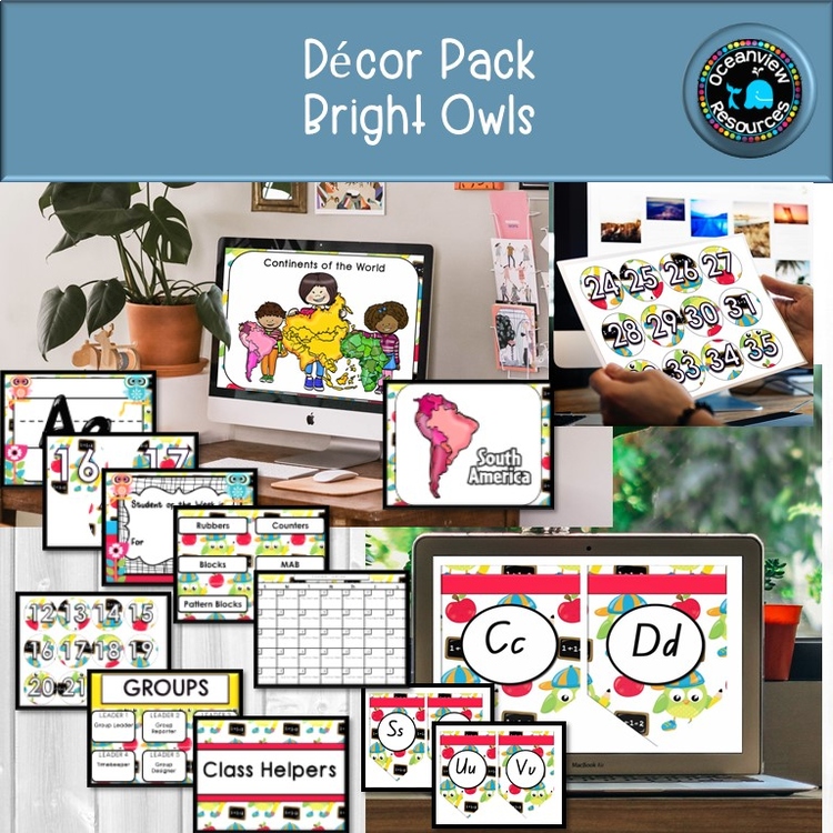 DECOR PACK -BRIGHT OWLS DESIGN