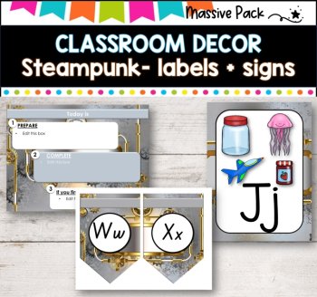 CLASSROOM DECOR l STEAMPUNK I Labels, signs, posters and charts, image 2