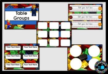 CLASSROOM DECOR I CONSTRUCTION BLOCKS I labels, signs, posters and charts, image 4