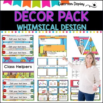 DECOR PACK l Classroom Labels + Signs Pack  |  FUN WHIMSICAL DESIGN, image 2
