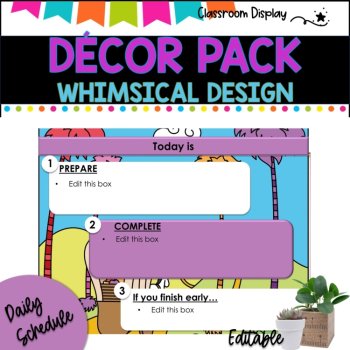 DECOR PACK l Classroom Labels + Signs Pack  |  FUN WHIMSICAL DESIGN, image 3