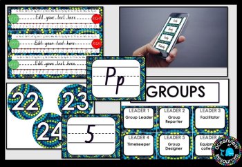 CLASSROOM DECOR I BLUE DOTTED DESIGN I labels, signs, posters and charts, image 3