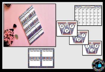 CLASSROOM DECOR I BLUE AND GOLD SPOTS I labels, signs, posters and charts, image 4