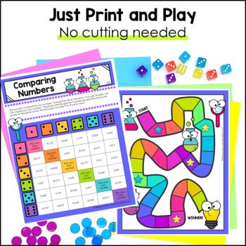 3rd Grade Place Value Games - Rounding, Expanded Notation, Comparing Numbers, image 2