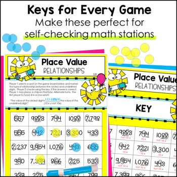 3rd Grade Place Value Games - Rounding, Expanded Notation, Comparing Numbers, image 4