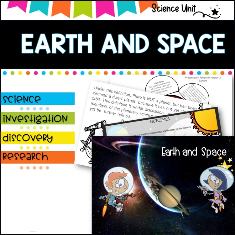 Space, Solar Systems, Planets-Earth Primary Grades Science Unit