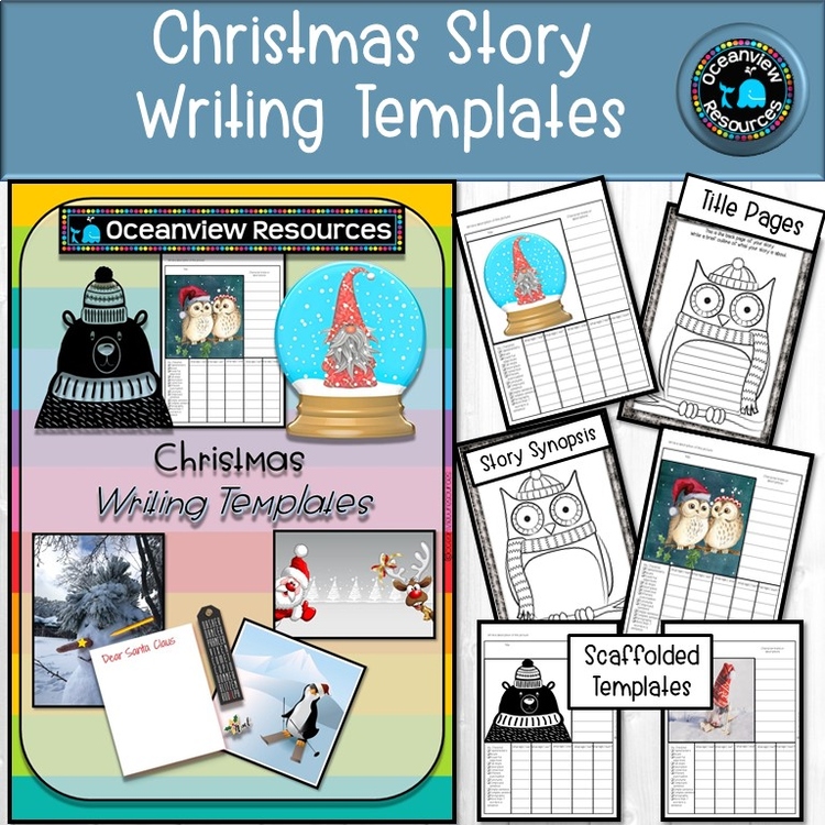 Christmas Writing Templates with stimulus pictures-Portrait 2
