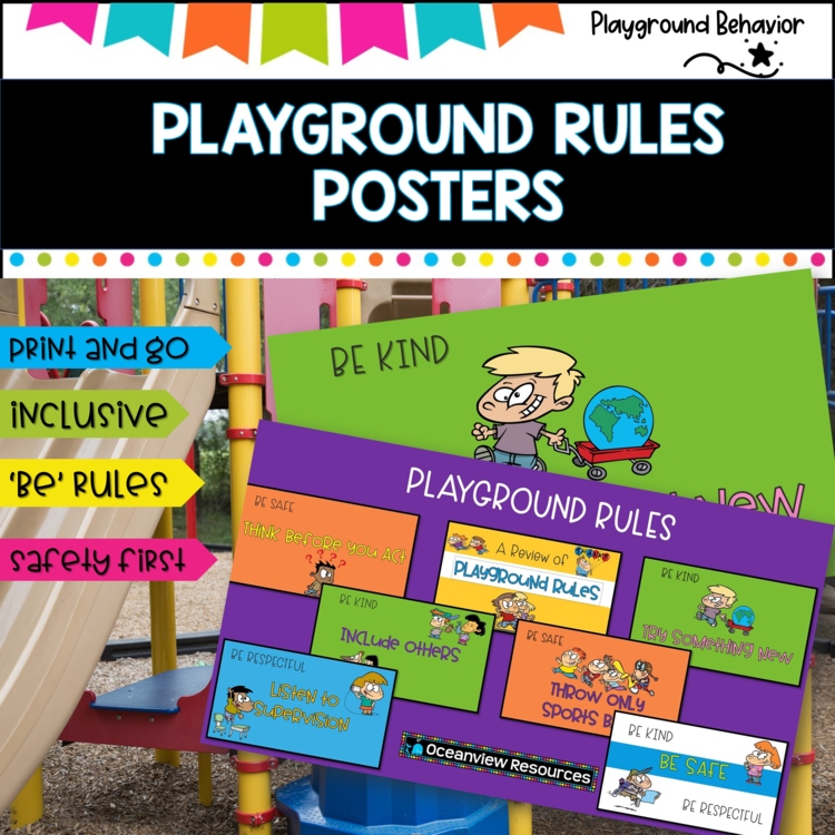 Safety Playground Posters- Outdoor play.