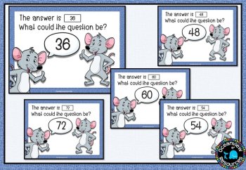 Mouse Math THINKBOARDS- What is the question?- Numbers 30-90, image 3