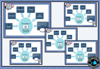 Mouse Math THINKBOARDS- What is the question?- Numbers 30-90, image 4