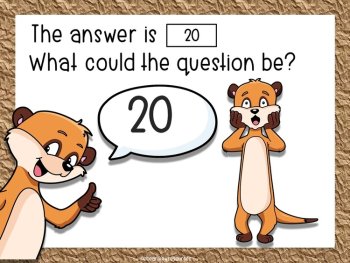 Meerkat Math THINKBOARDS- What is the question?- Numbers less than 30, image 2