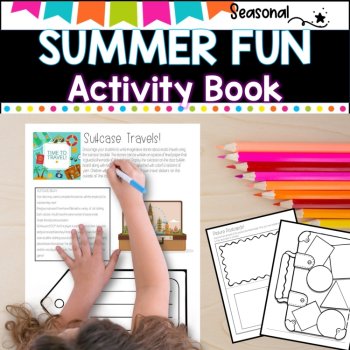 Summer Activity Fun Book I end of year I summer coloring, image 2