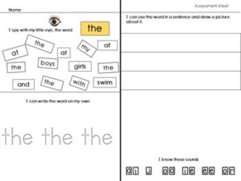 High Frequency Words and initial sounds.  SET  4 l Sight Word Practice, image 4