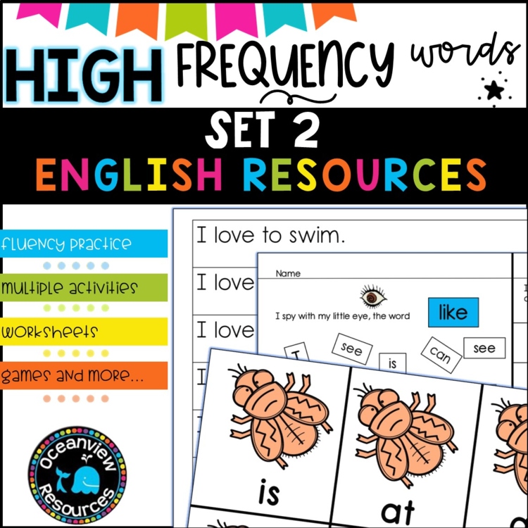 High Frequency Words - initial sounds. Worksheets l Sight Word Practice -SET  2